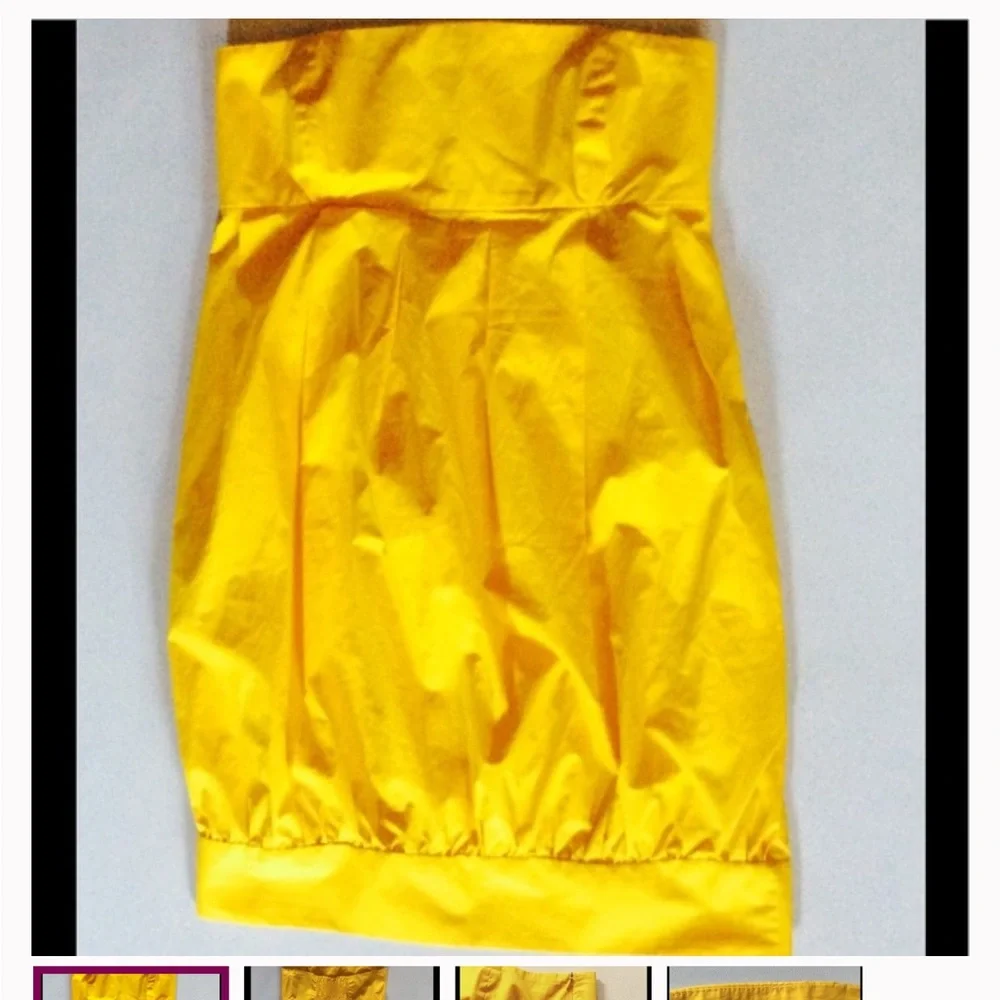 ZARA Basic Tube Dress Size S Yellow - Picture 1 of 4